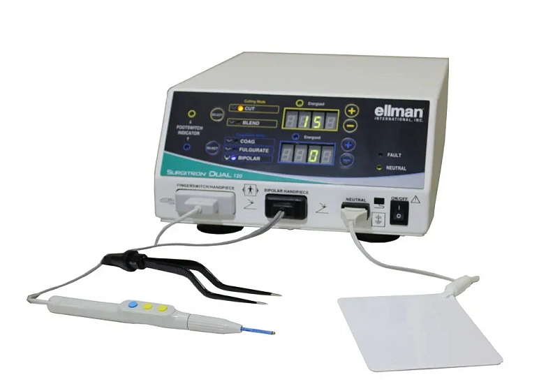Surgitron uses the method of radio wave surgery, which allows for surgical intervention without the instrument contacting the tissue.