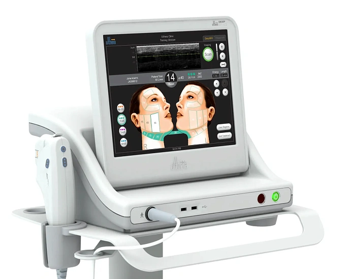 Reaching a certain depth under the skin, ultrasound causes spot coagulation damage